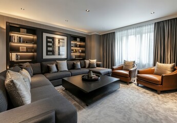 Fototapeta premium Modern Cozy Living Room