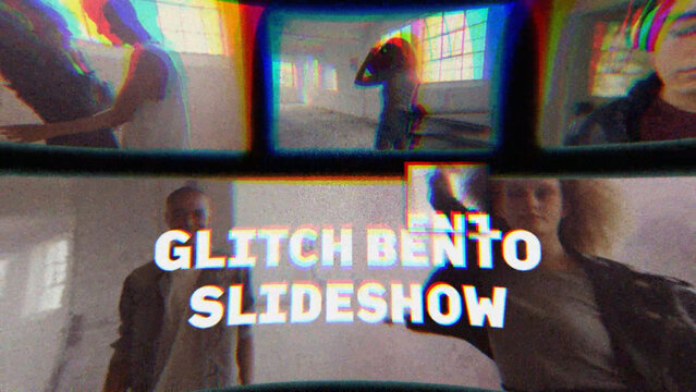 Glitch Bento Slideshow