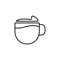 Cappucino line icon