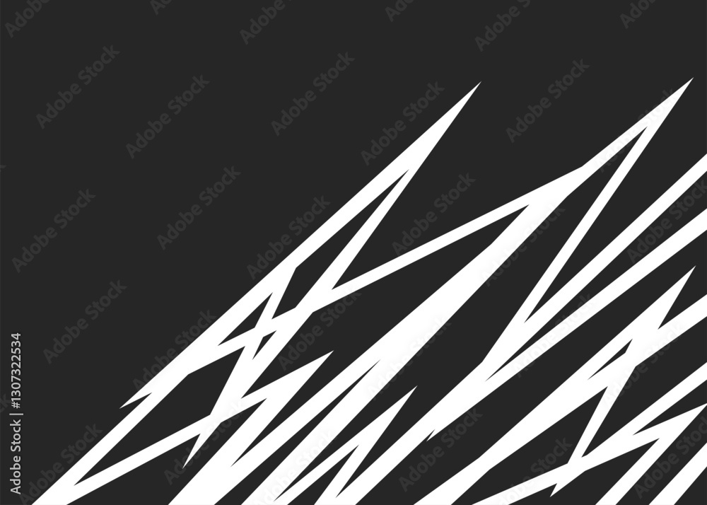 Poster abstract background with rough and jagged lines pattern and with some copy space area