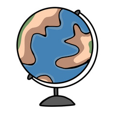 globe isolated white background