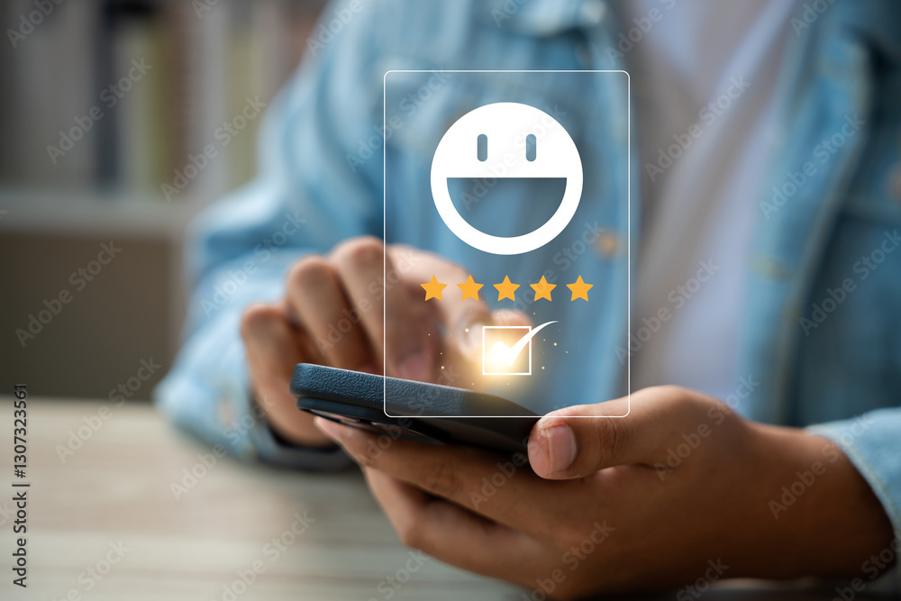 Canvas Prints users rate service experiences on online application for customer feedback and satisfaction for enha