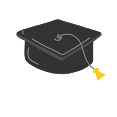 graduation cap isolated on white