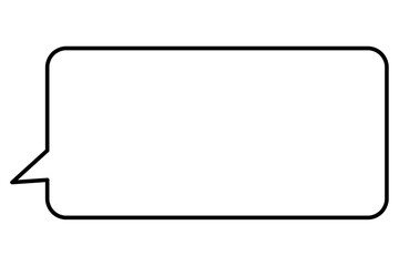 横長のシンプルなふきだしのイラスト