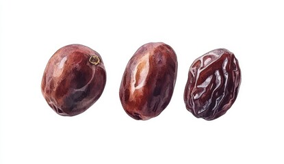 Obraz premium Three Sweet Red Dates