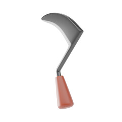 Curved Farming Sickle with Wooden Handle