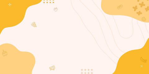 Abstract Background with Food Iconography and Earthy Tones for Menu Design