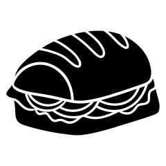 bread sandwich icon vector illustration