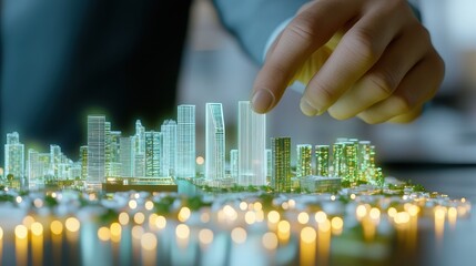 Obraz premium Urban Architectural Model With A Futuristic Touch