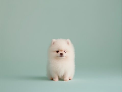 white fluffy dog