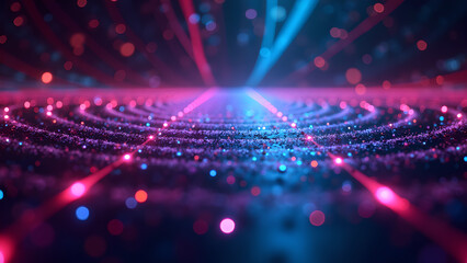 Obraz premium Abstract Futuristic Data Stream Visualization