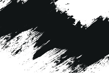 Abstract black brush strokes on a white background, creating a bold, artistic, and textured design.