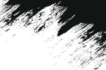 Abstract black brush strokes on a white background, perfect for textures, backdrops, or artistic designs.
