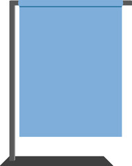 Illustration of a standing sign holder with blank copy space. Empty sign board for your design. 