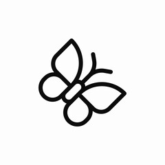 Butterfly nature insect icon vector sign
