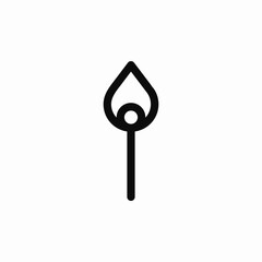 Match fire starter icon vector sign