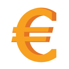 Obraz premium euro currency symbol on white background.