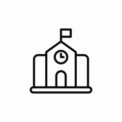 Church religious building icon vector sign