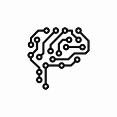 Brain neural network icon vector sign
