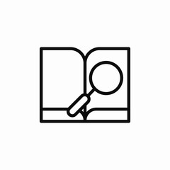 Document search find icon vector sign