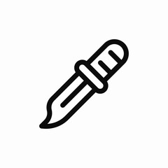 hiking knife icon vector sign