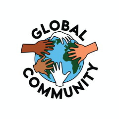 Community icon set vector illustration. Easily changes to any color.