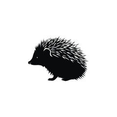 Silhouette of a hedgehog