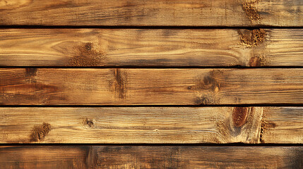 Naklejka premium Close-Up of Rustic Wooden Planks with Rich Grain Patterns and Glossy Finish