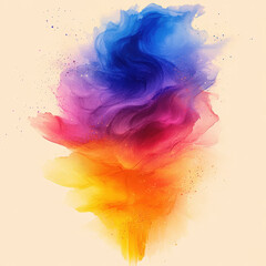Obraz premium Dynamic watercolor swirls abstract art digital artwork vibrant color palette aesthetic viewpoint creative expression