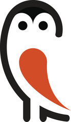 Owl vector logo with unified line design, minimalist and modern. Symbol of intelligence, insight and creativity, suitable for branding in education, technology and business.