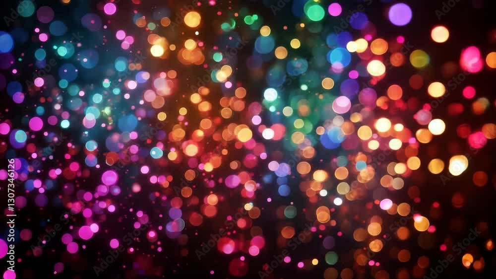 Poster Perfect multicolored bokeh lights backdrop