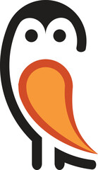 Owl vector logo with unified line design, minimalist and modern. Symbol of intelligence, insight and creativity, suitable for branding in education, technology and business.