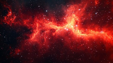 Fototapeta premium Vibrant Nebula Cloud with Stars and Glowing Gas for Space Exploration