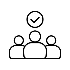 Choosing job candidates. Services for hiring remote professionals. Pixel perfect, editable stroke icon