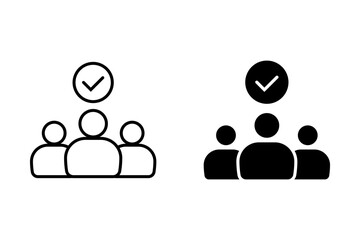 Choosing job candidates. Services for hiring remote professionals. Pixel perfect, editable stroke icon