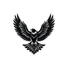 Flying Eagle Detailed Vector Silhouette Design | Eagle Vector 