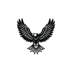 Flying Eagle Detailed Vector Silhouette Design | Eagle Vector 
