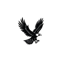 Eagle Vector Detailed Silhouette Design 