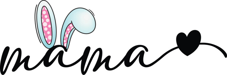 Mother's Day SVG With Easter Bunny PNG,  Mothers Day with Easter Sleeve Bundle, Mothers Day Sleeve Shirt