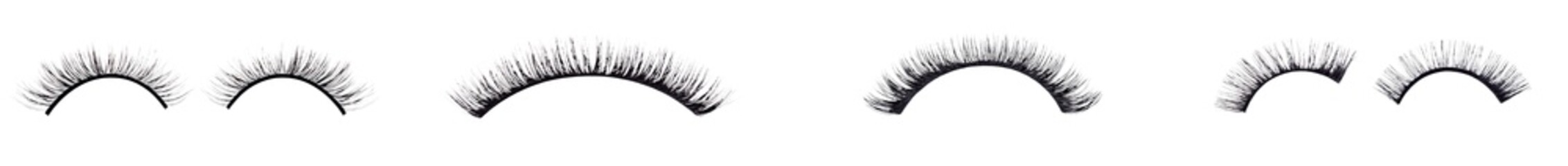 Obraz premium Black false eyelashes, isolated on white, come with a clipping path
