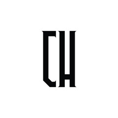 CH monogram logo design letter text name symbol monochrome logotype alphabet character simple logo