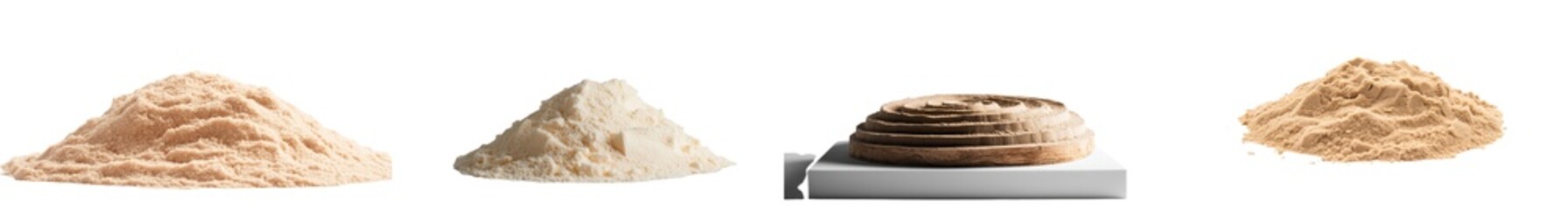 Isolated on white, a round sand pile is provided with a clipping path