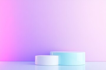 This sophisticated abstract backdrop showcases a smooth blue-to-lavender gradient with subtle glassy reflections, ideal for professional presentations or elegant designs