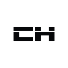 CH monogram logo design letter text name symbol monochrome logotype alphabet character simple logo