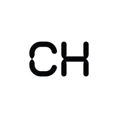 CH monogram logo design letter text name symbol monochrome logotype alphabet character simple logo
