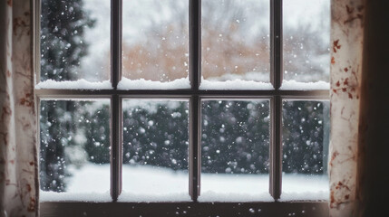 Winter window frame scenery landscape interior inspiration backdrop wallpaper background