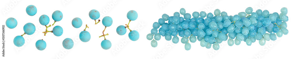 Aufkleber A white background features grape berries that have been set apart and isolated