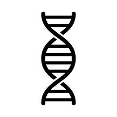 DNA icon isolated on transparent background. Vector illustration in biology, medical, science concept.