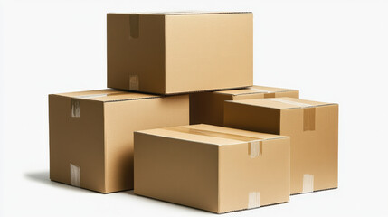 Yellow cardboard box