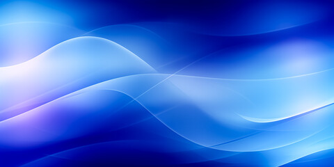 Abstract blue waves with soft gradients creating a calming and modern visual effect.